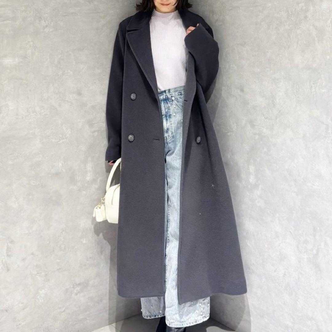 !へいちょー/マーキュリーデュオ　ウールロングチェスターコートグレー L