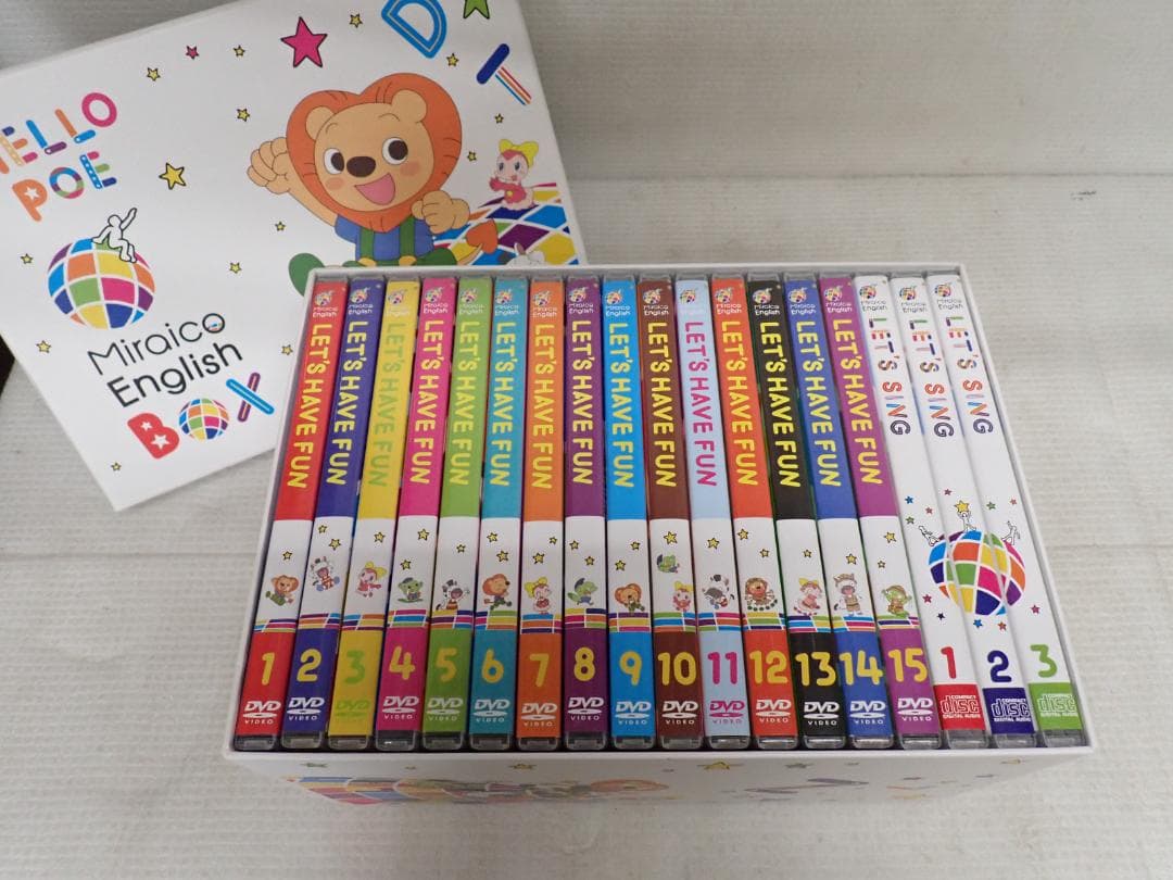 ミライグリッシュ CD＆DVDボックス DVD15枚 CD3枚 M5-B