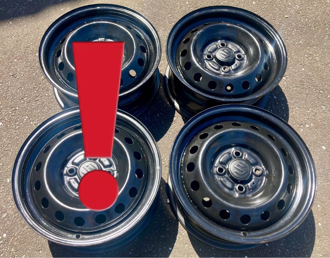 〜12/16まで値引きB ワイドリム 6J 14インチ鉄ホイールA+B合わせ4本