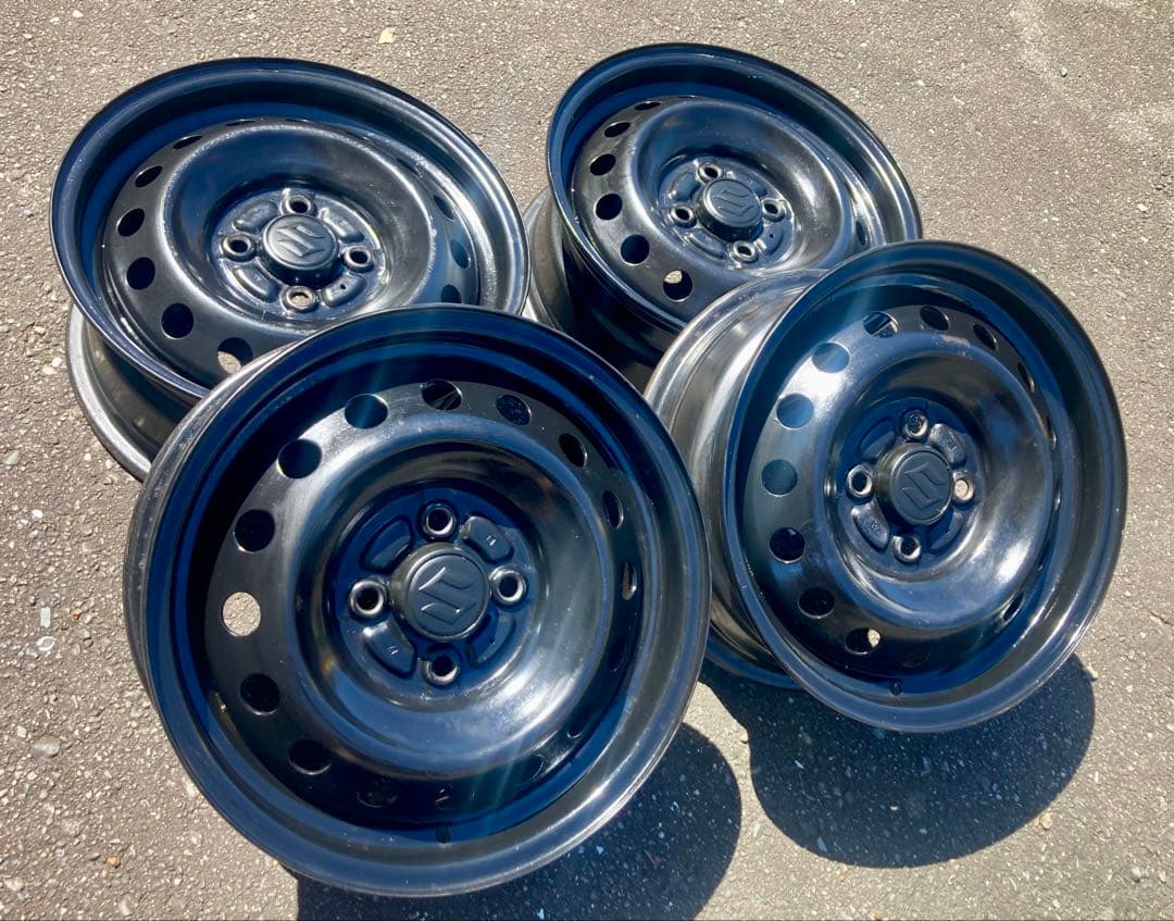 〜12/16まで値引きB ワイドリム 6J 14インチ鉄ホイールA+B合わせ4本