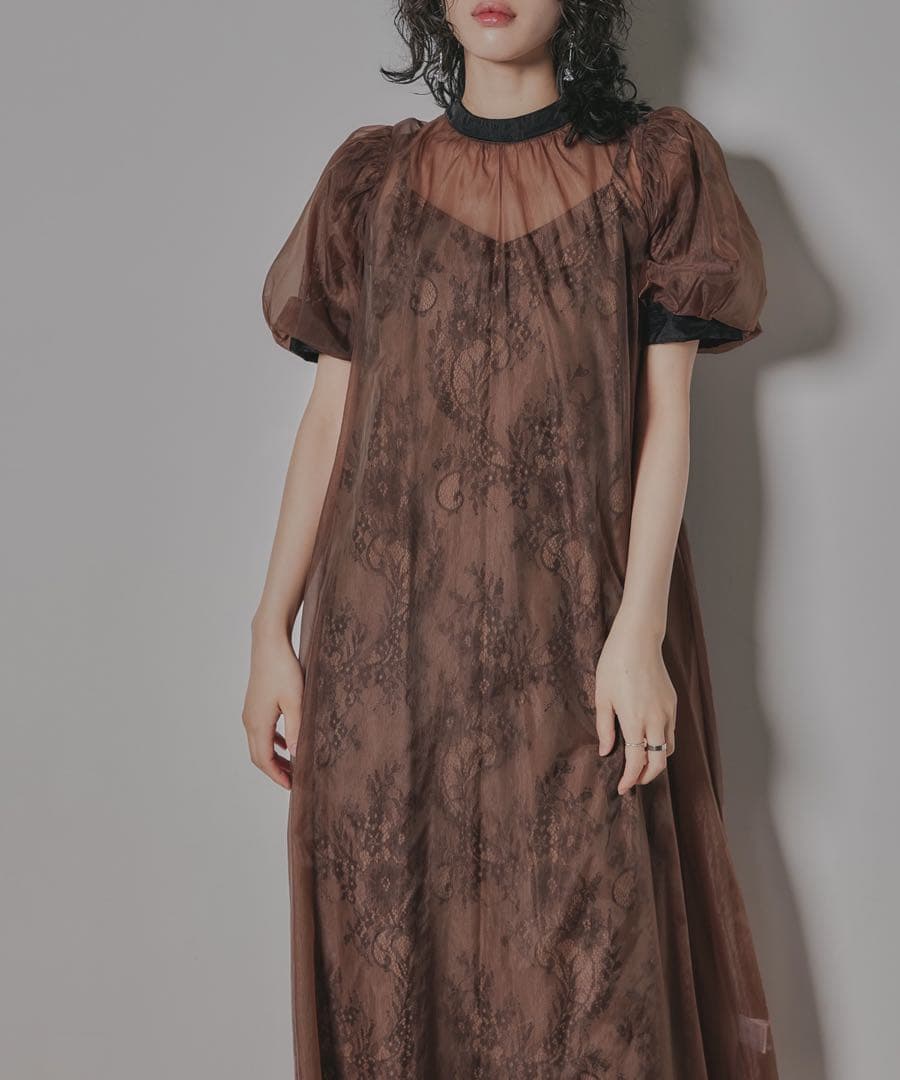 niana Aラインオーガンジーレースレイヤードドレス オケージョンドレス