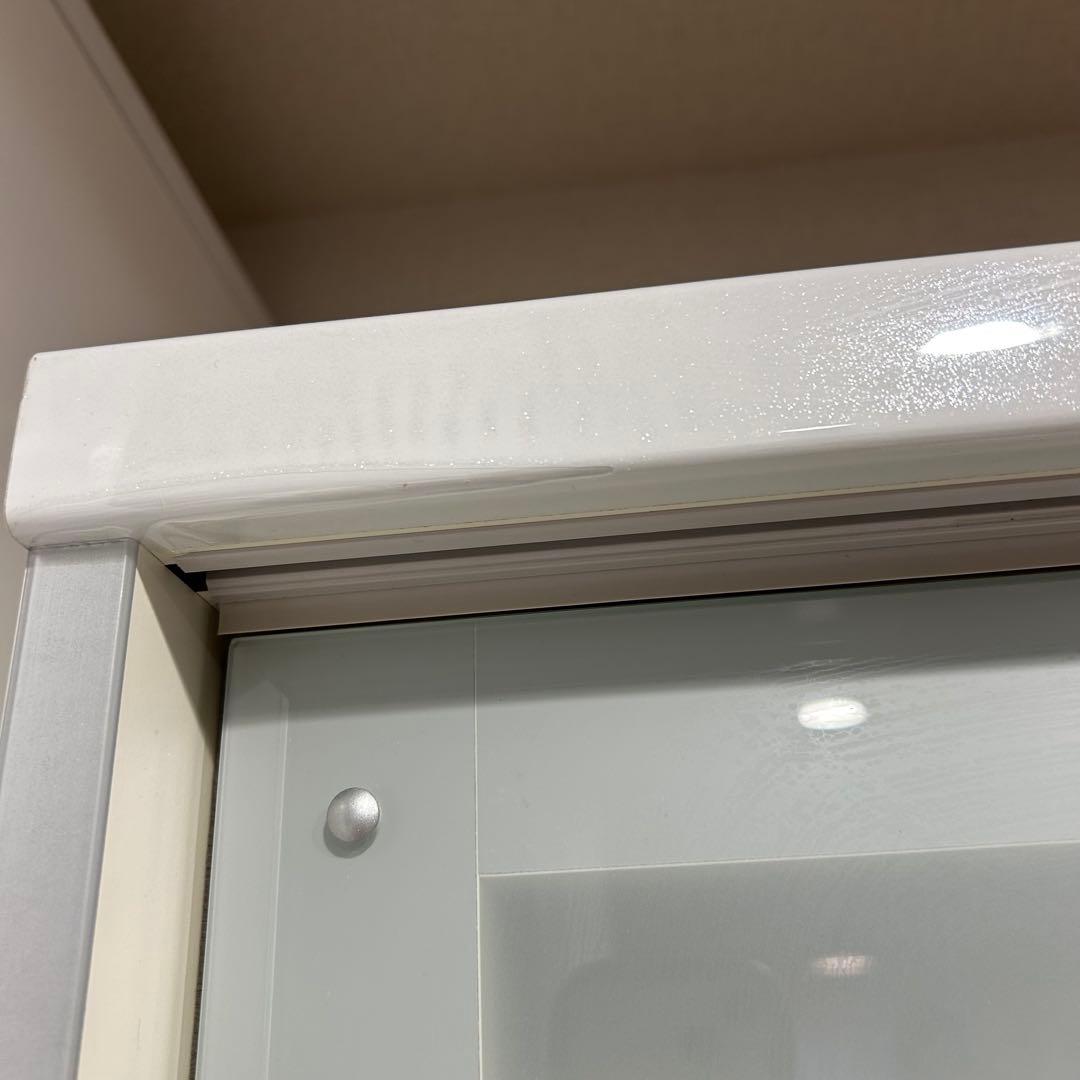 パモウナ　食器棚　160cm ホワイト