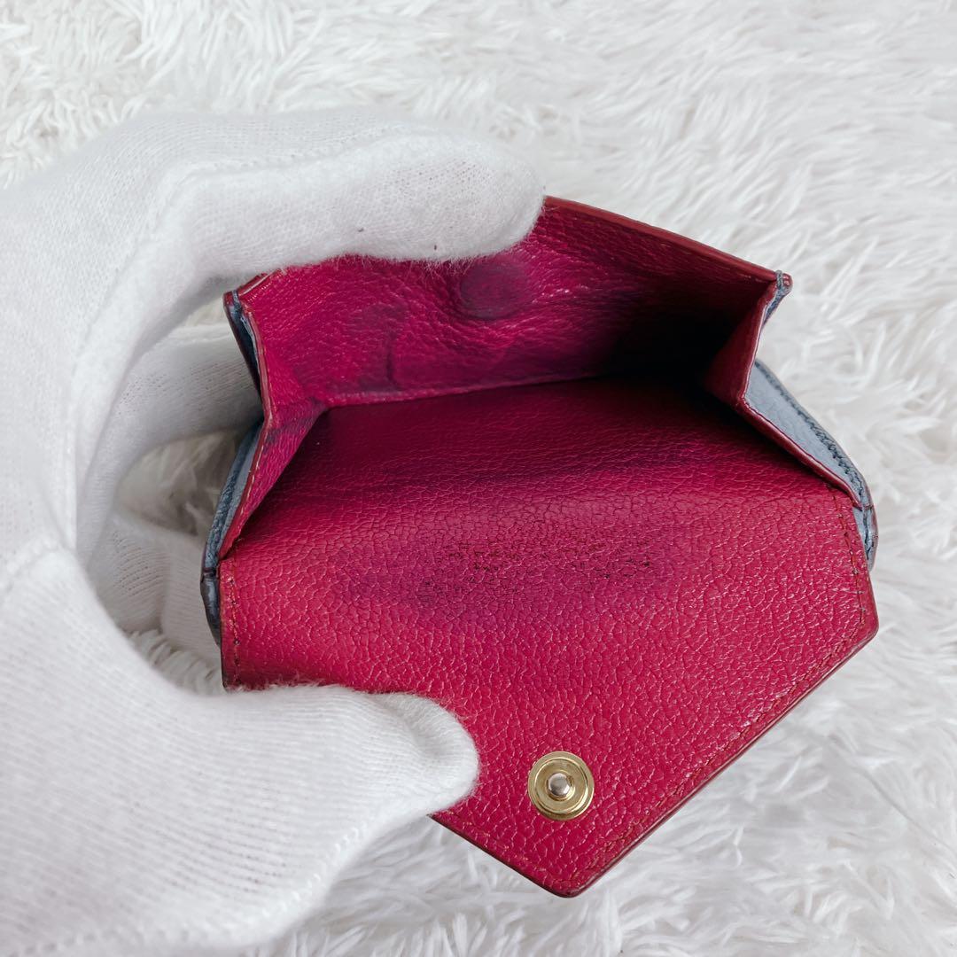 付属品付✨美品✨ ミュウミュウ 折り財布 ラブレター マドラスラブハート 水色