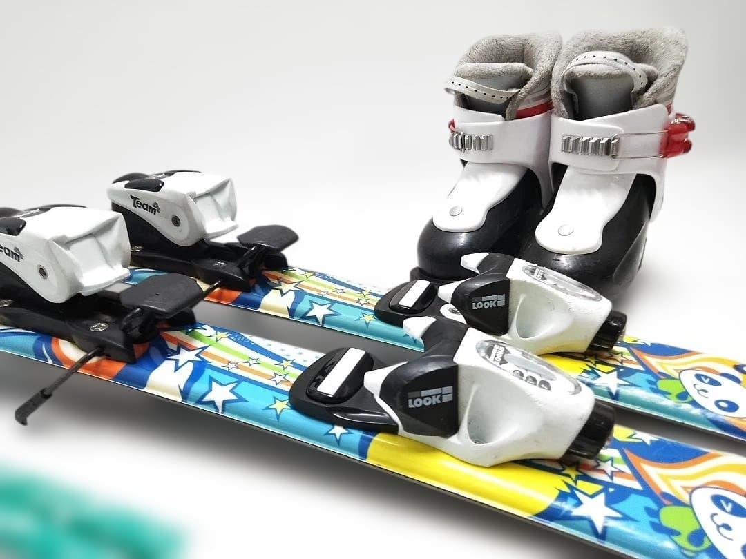 キッズ ジュニアスキー4点セットスワロー80cmブーツ ヘッド15-16.5cm