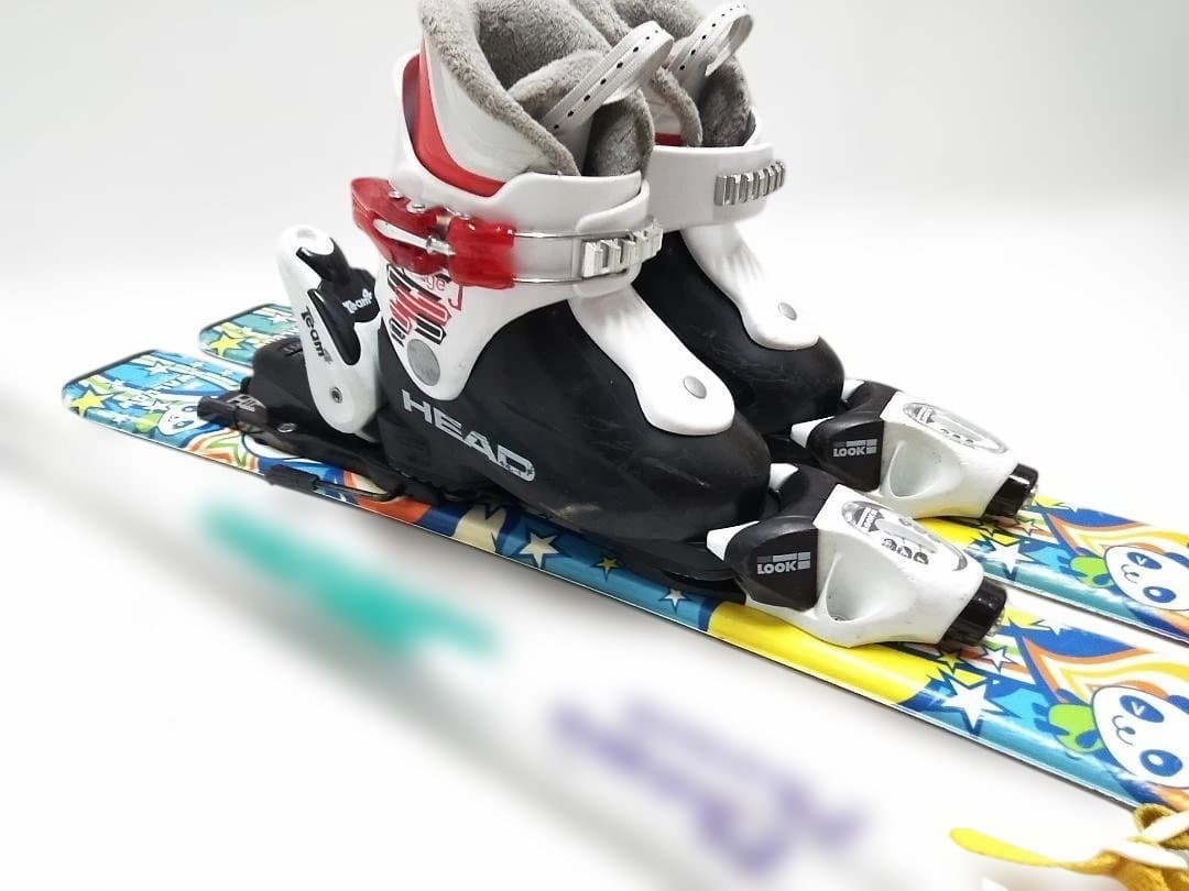 キッズ ジュニアスキー4点セットスワロー80cmブーツ ヘッド15-16.5cm