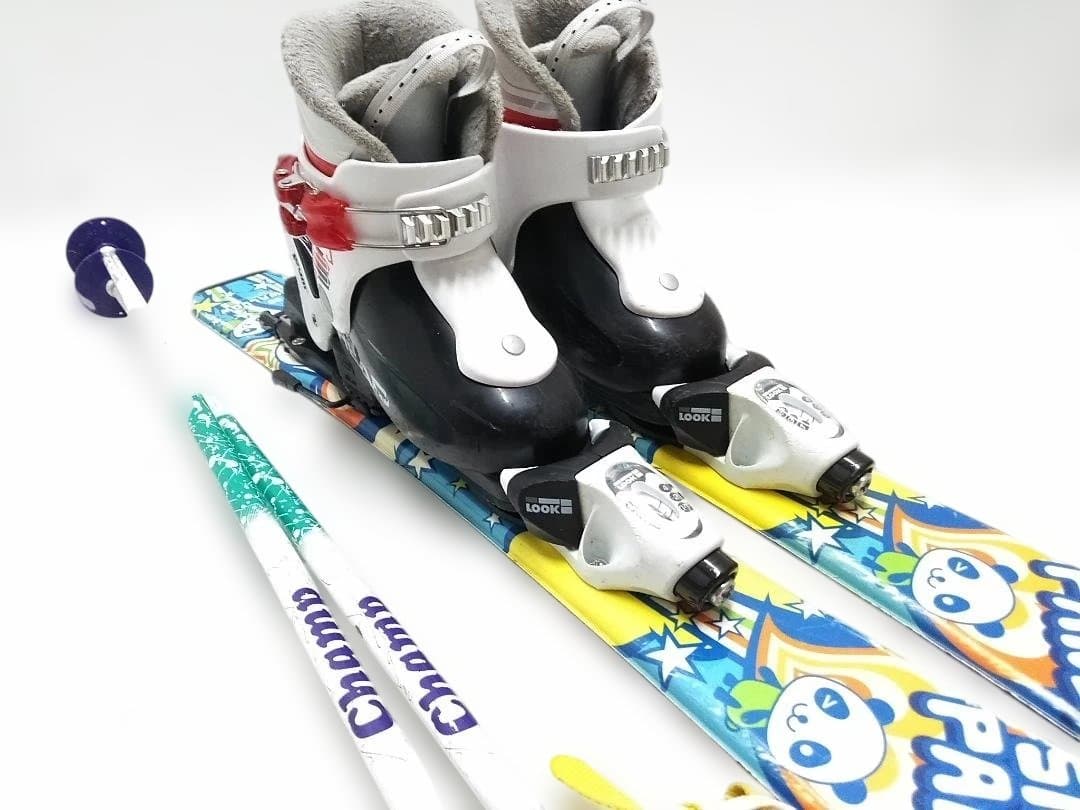 キッズ ジュニアスキー4点セットスワロー80cmブーツ ヘッド15-16.5cm