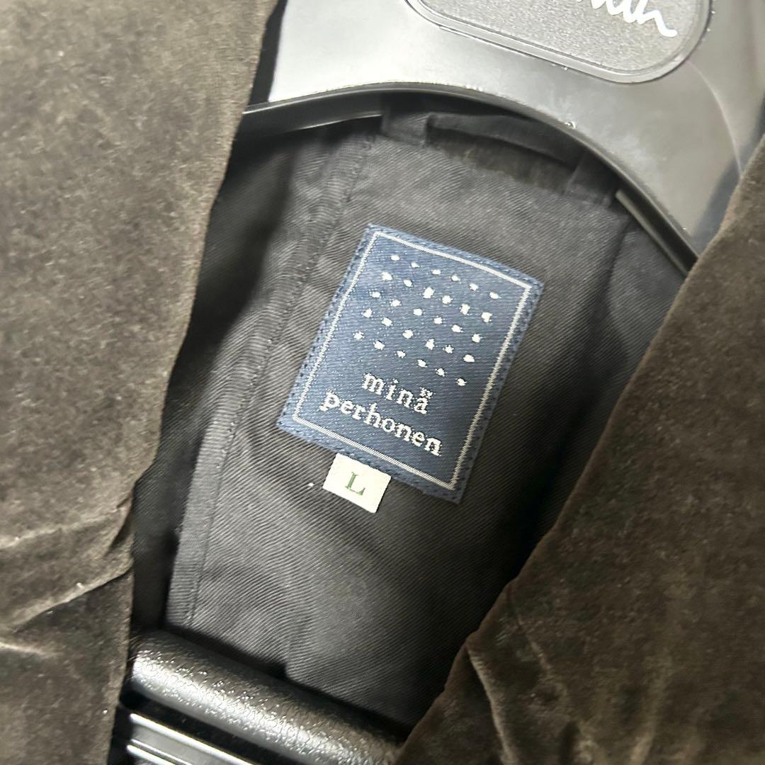 激レア　ミナペルホネン　ベロア襟　テーラードジャケット　アンコンジャケット