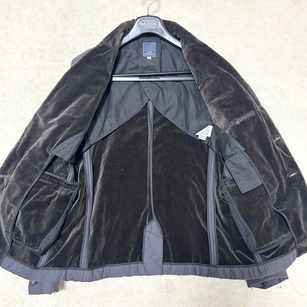 激レア　ミナペルホネン　ベロア襟　テーラードジャケット　アンコンジャケット