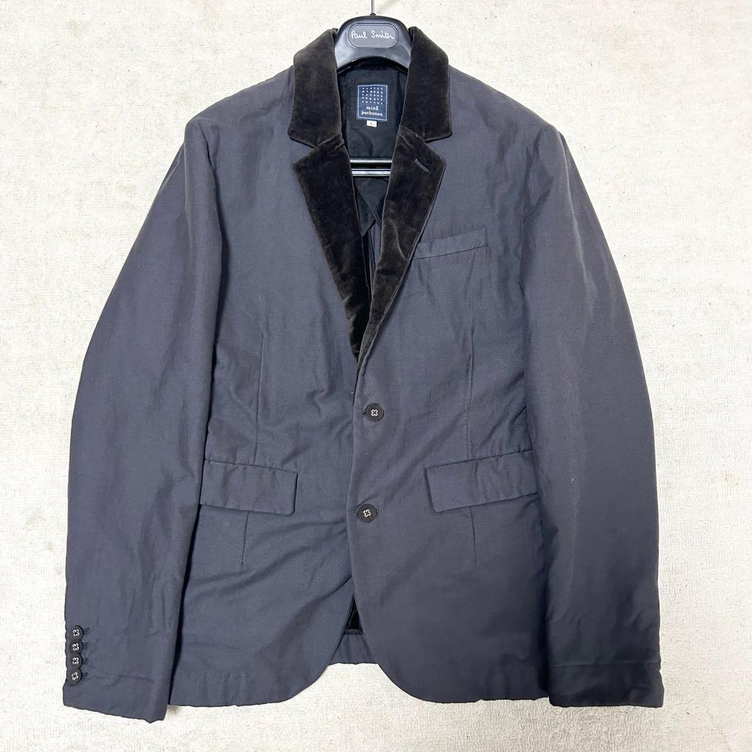 激レア　ミナペルホネン　ベロア襟　テーラードジャケット　アンコンジャケット