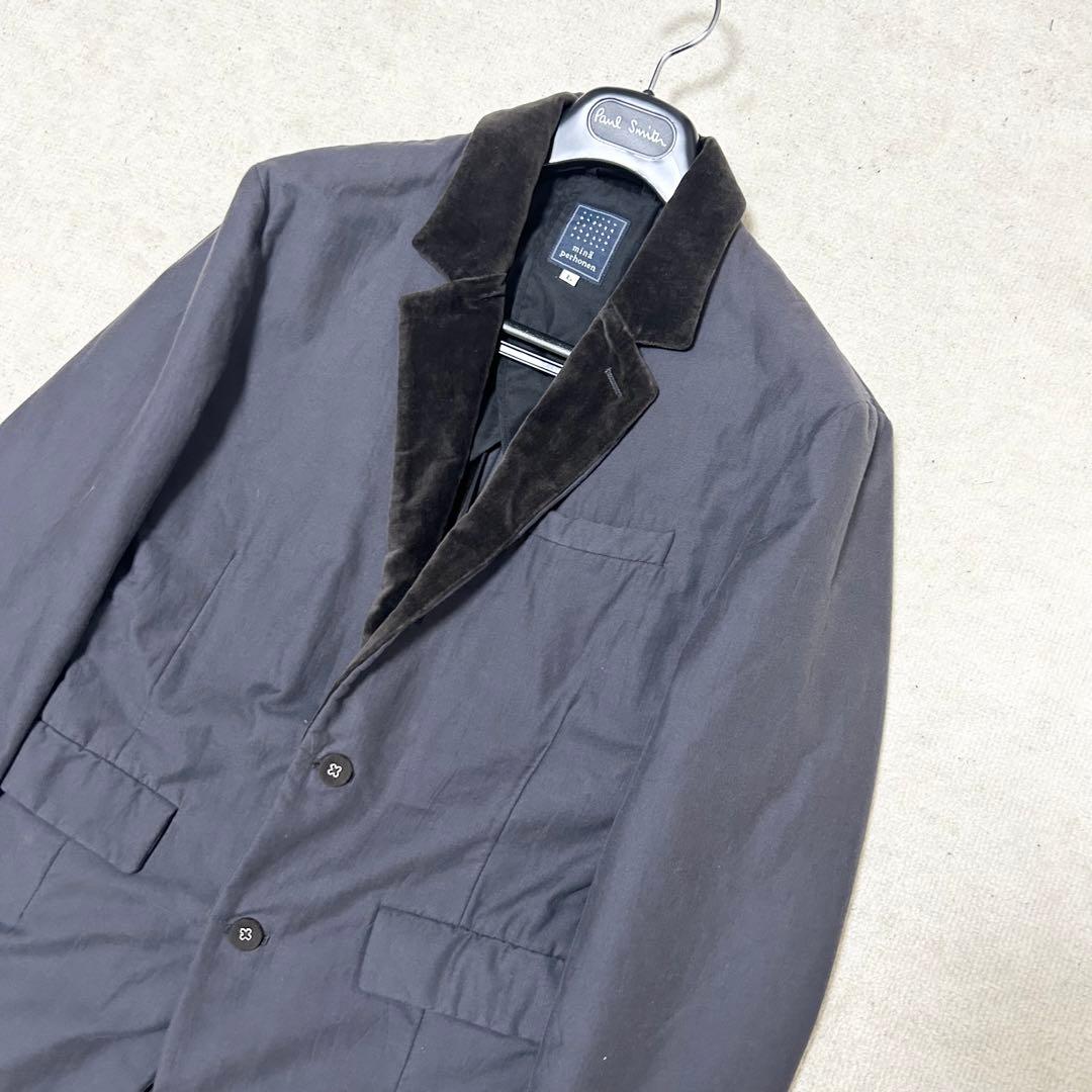 激レア　ミナペルホネン　ベロア襟　テーラードジャケット　アンコンジャケット