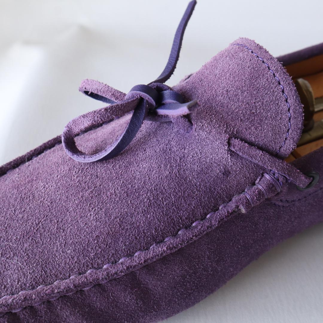 美品トッズ　ドライビングシューズ　ゴンミーニ　紫　パープル　6.5 25.5cm