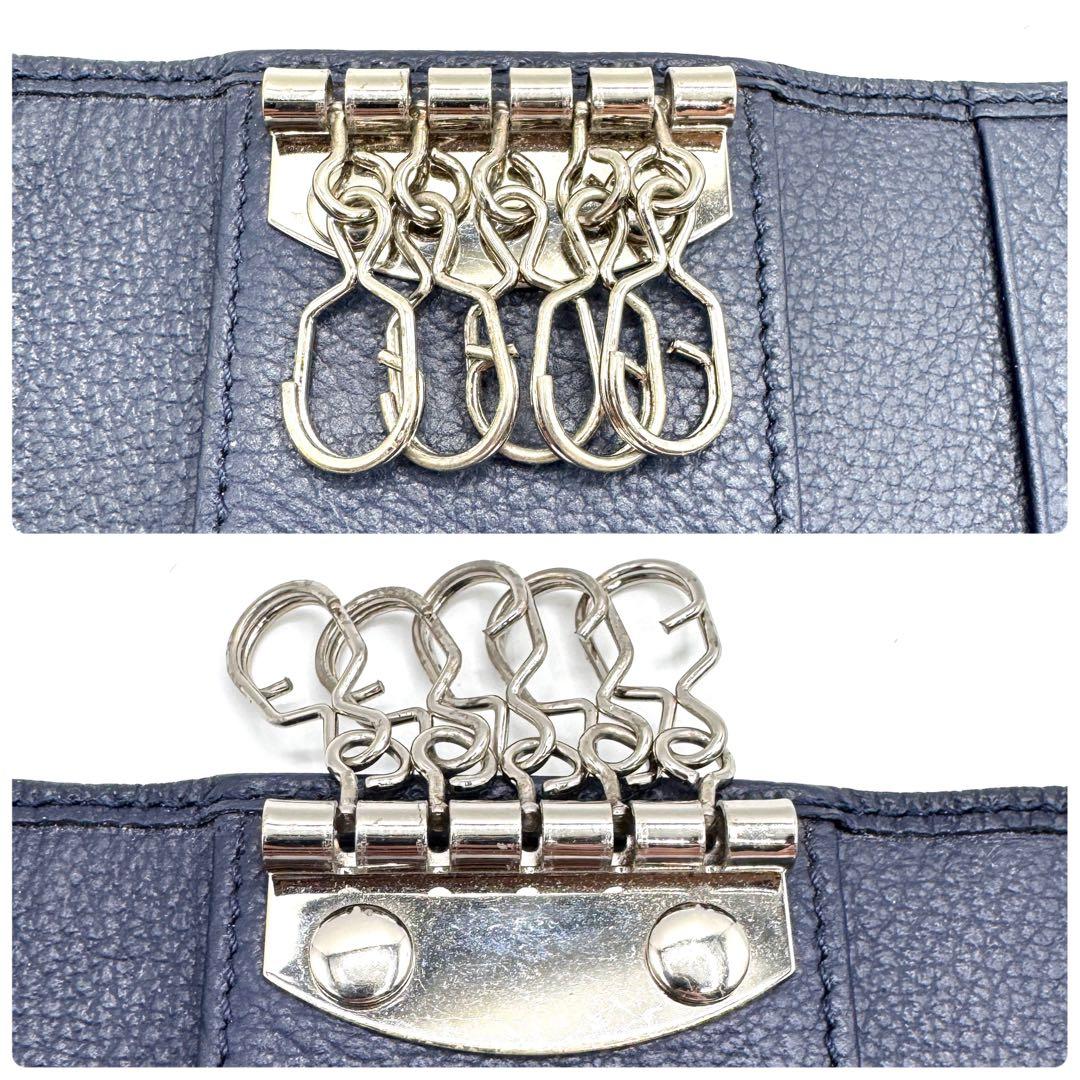 美品✨ヴィヴィアンウエストウッド　キーケース　5連　キーリング　オーブ　ネイビー