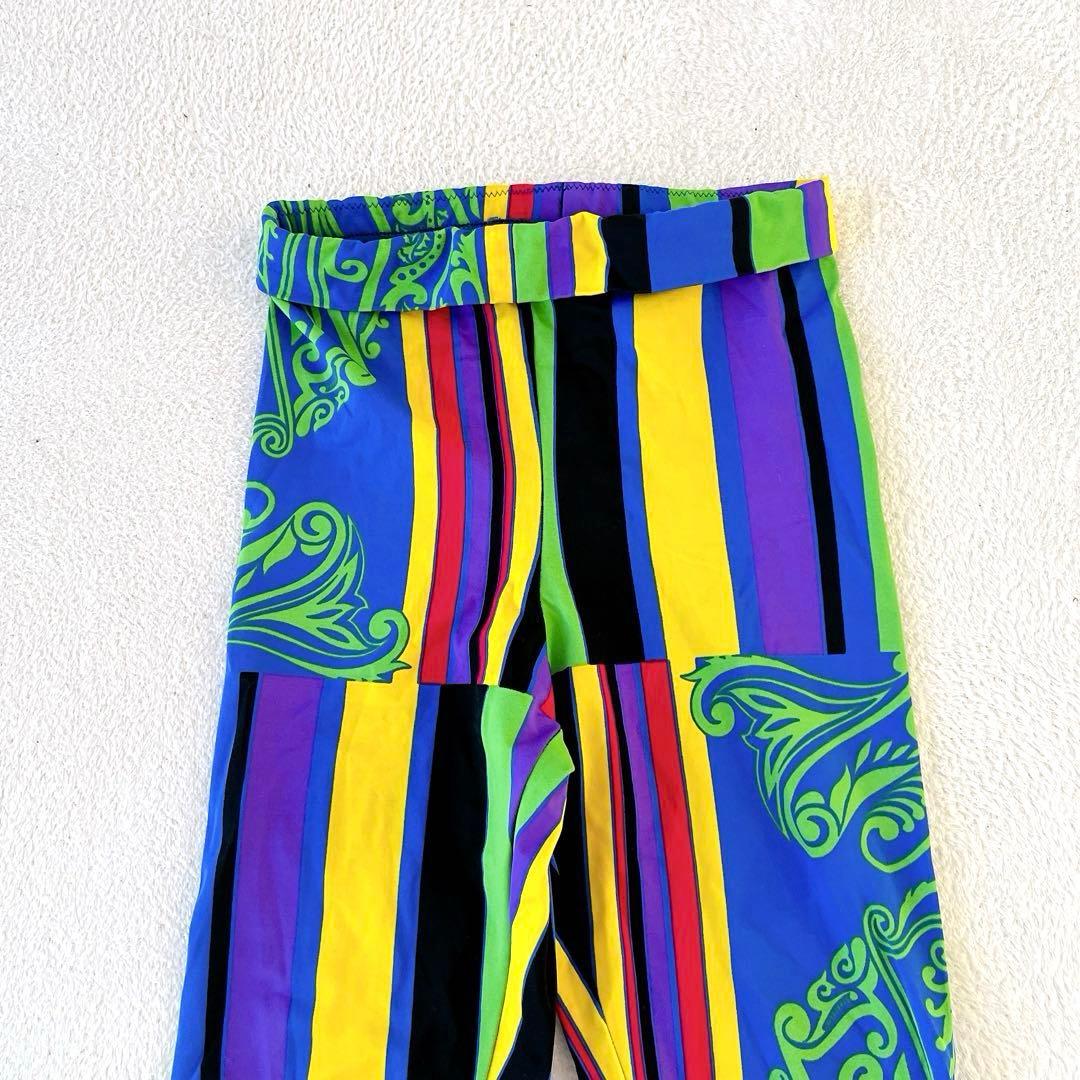 ★Gianni Versace★総柄レギンス スパッツ マルチカラー サイズ38