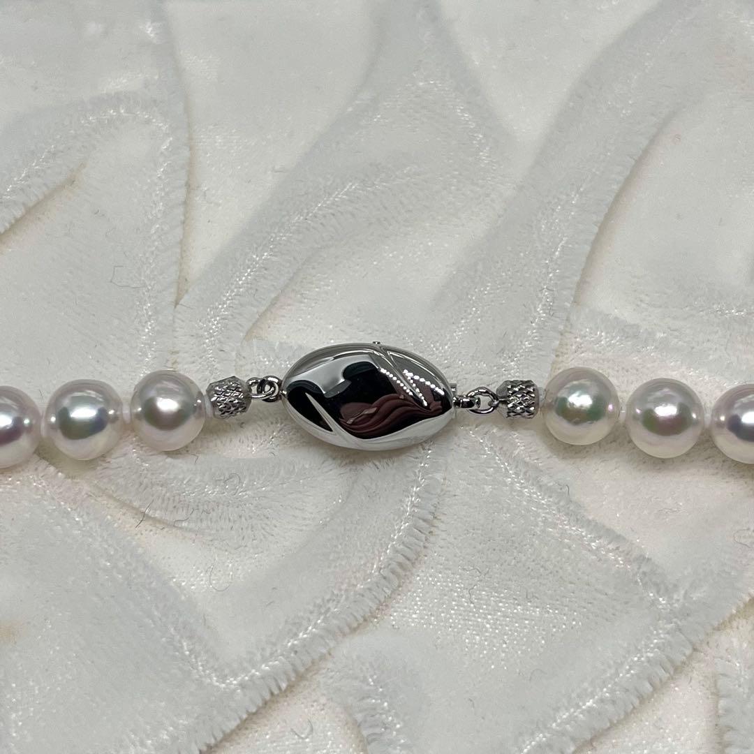 花珠級照 あこやネックレス 7.0-7.5mm K14wgイヤリング carat