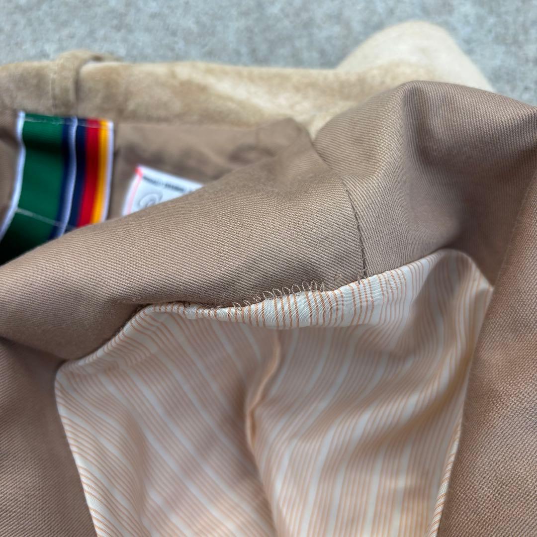 レッキスラビットファー 短丈ブルゾン レザー 金ボタン Y2K