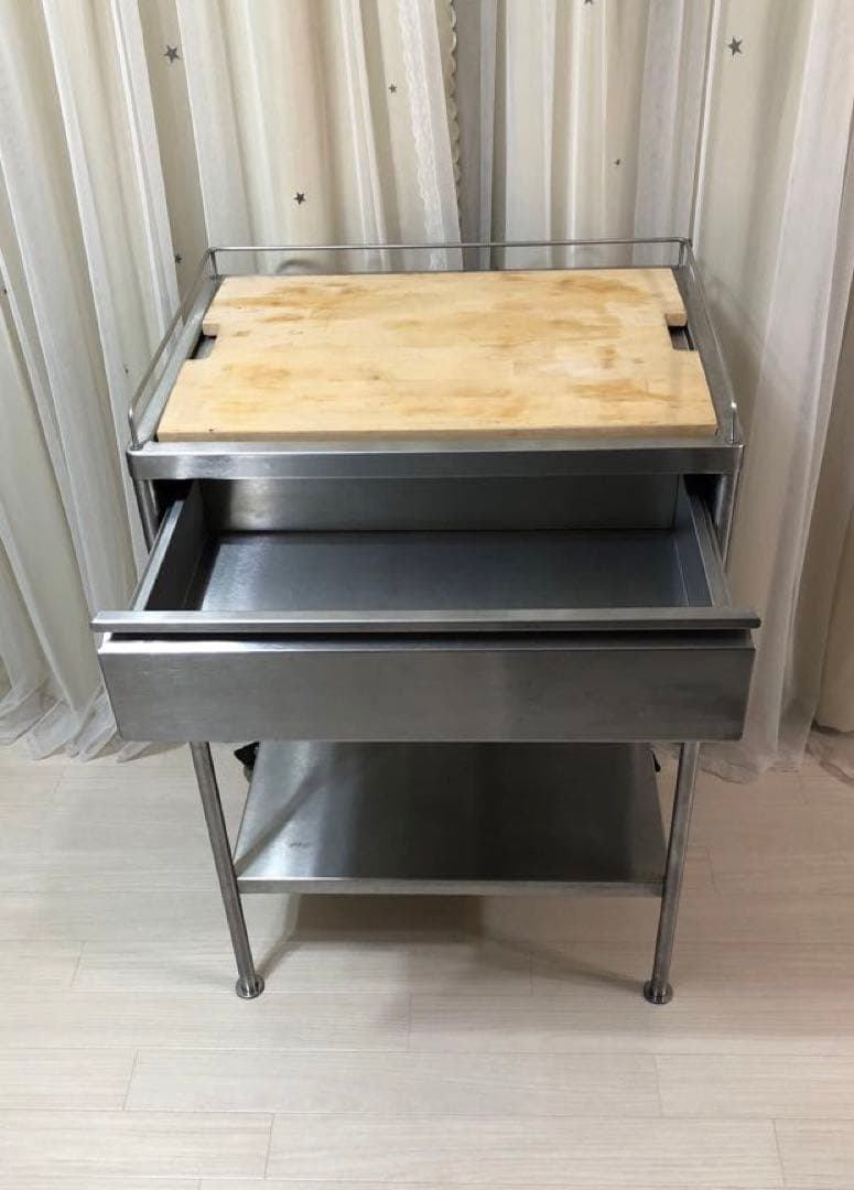 IKEA FLYTTA イケア フリッタ ステンレス製キャスター付キッチンワゴン