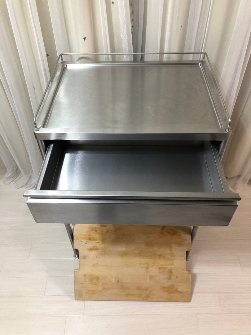 IKEA FLYTTA イケア フリッタ ステンレス製キャスター付キッチンワゴン