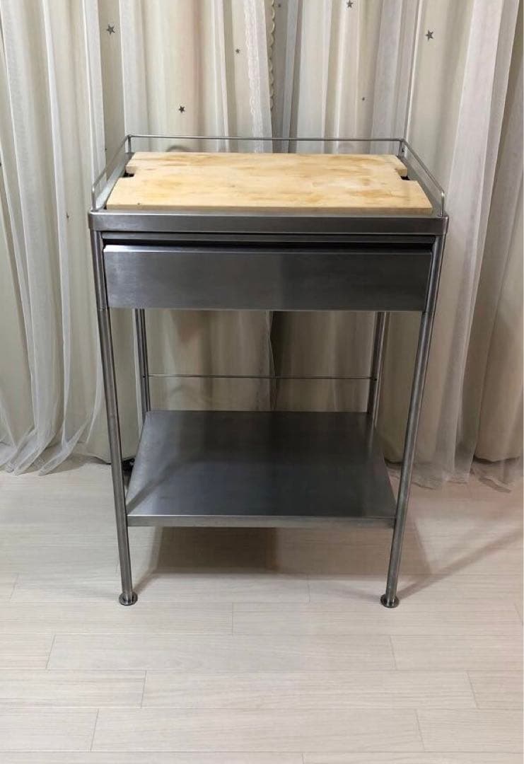 IKEA FLYTTA イケア フリッタ ステンレス製キャスター付キッチンワゴン