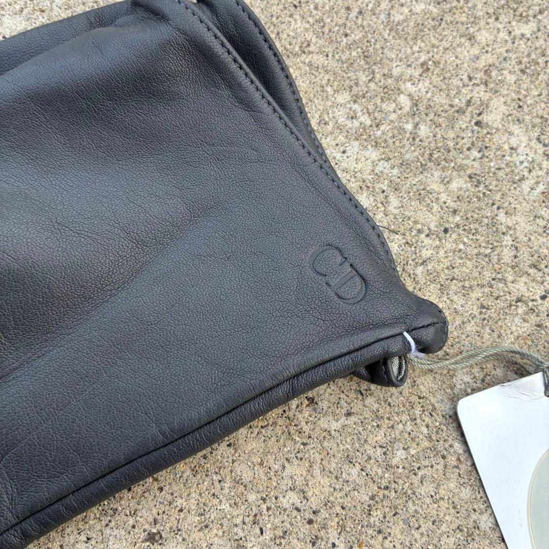 80s 未使用 ChristianDior gray leather globe