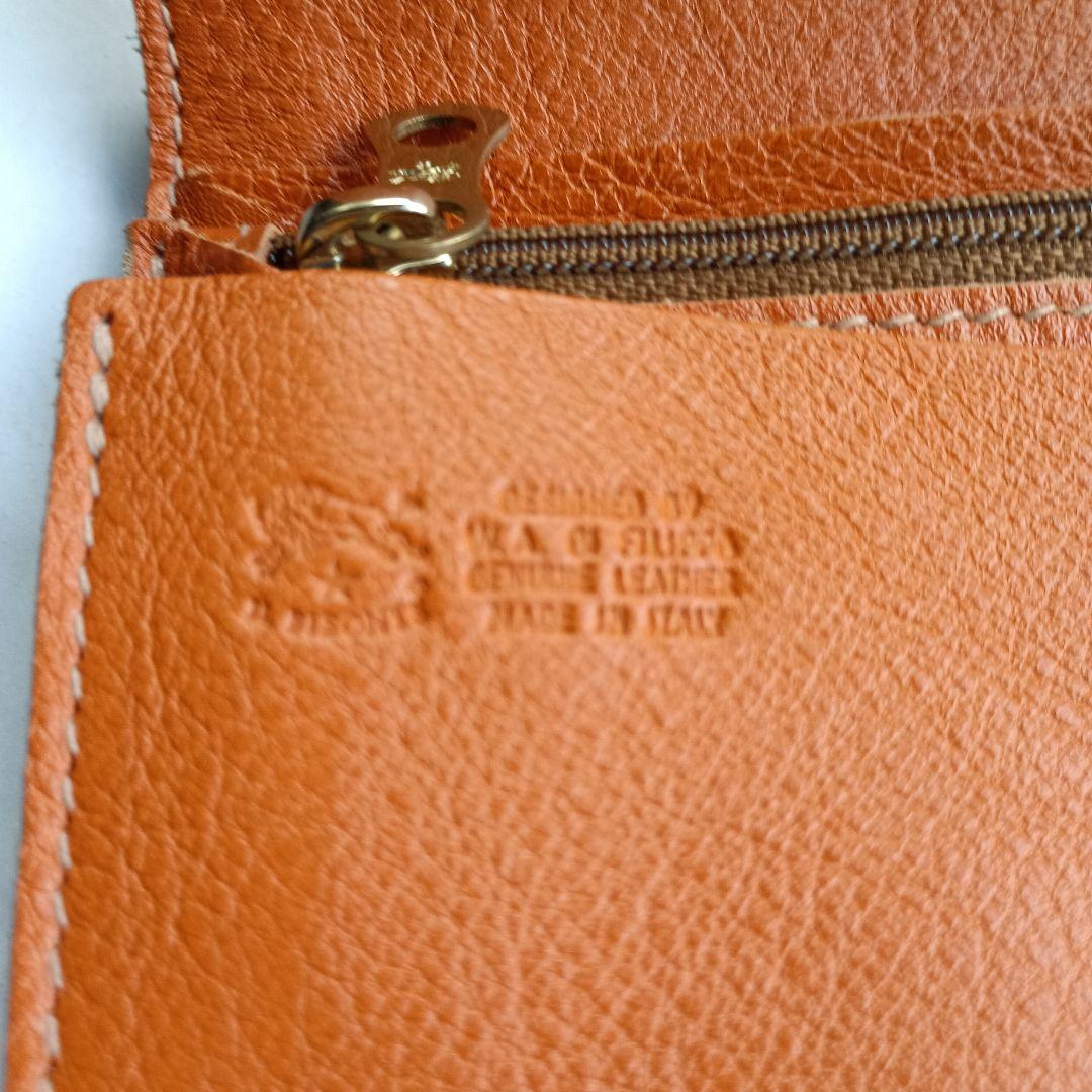 イルビゾンテ IL BISONTE 二つ折り財布 レザー ブラウン 美品