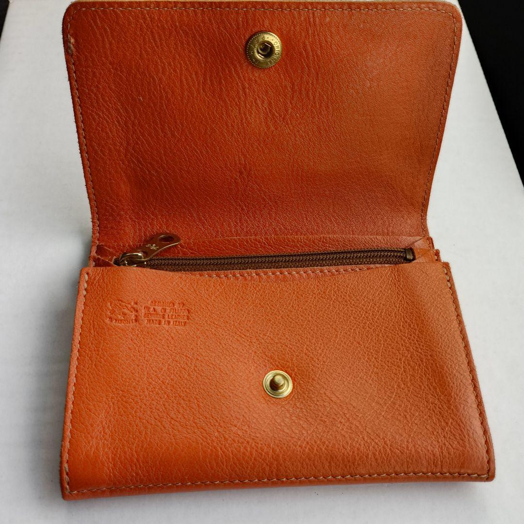 イルビゾンテ IL BISONTE 二つ折り財布 レザー ブラウン 美品