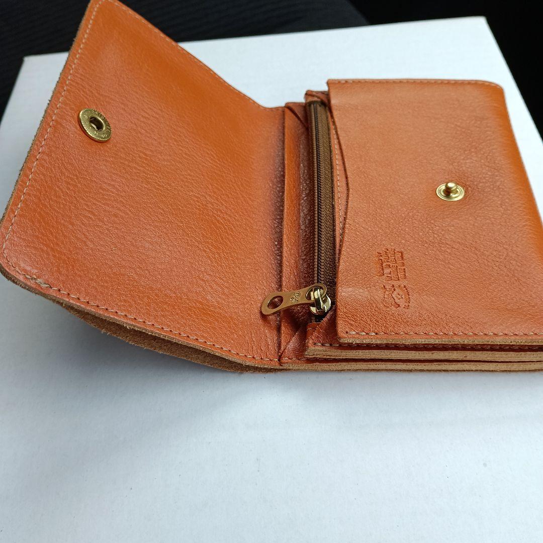 イルビゾンテ IL BISONTE 二つ折り財布 レザー ブラウン 美品