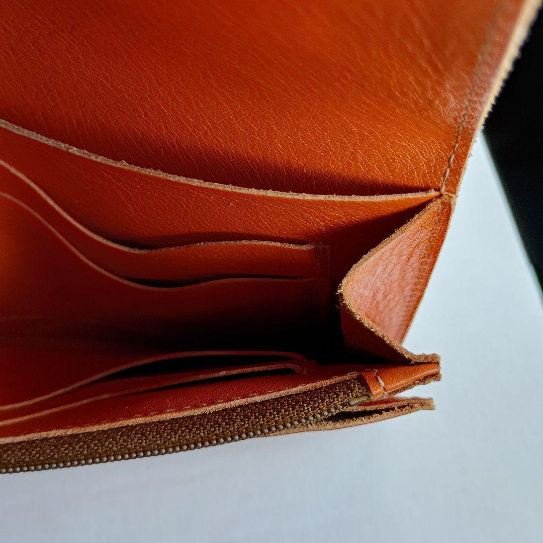 イルビゾンテ IL BISONTE 二つ折り財布 レザー ブラウン 美品