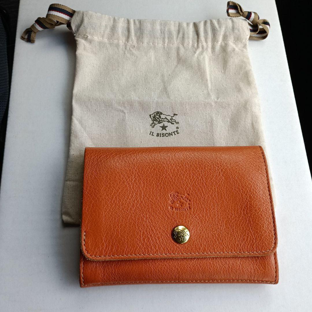 イルビゾンテ IL BISONTE 二つ折り財布 レザー ブラウン 美品