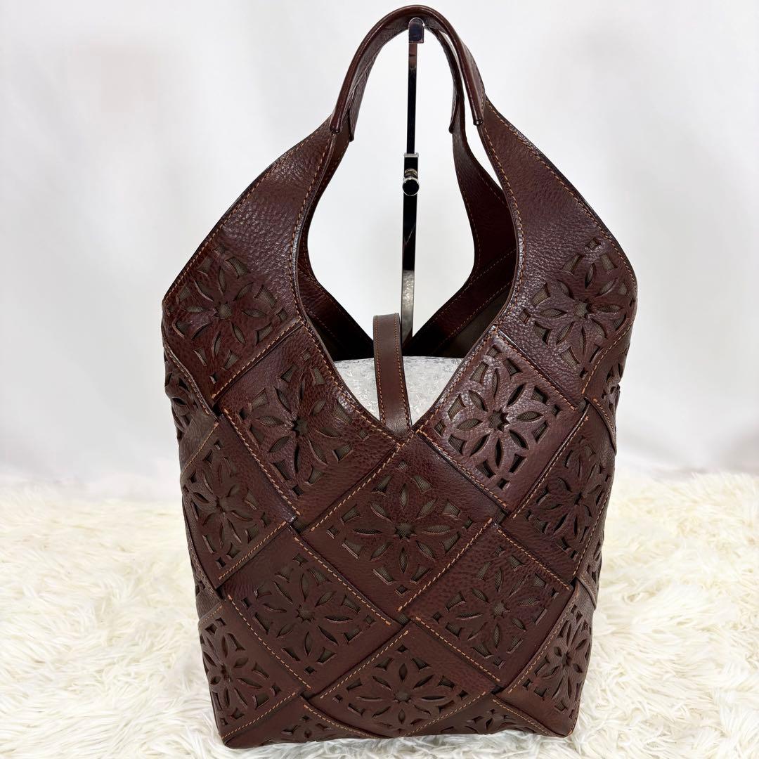 未使用級✨ゲンテン サスティナブルカットワーク 大 トートバッグ A4サイズ対応