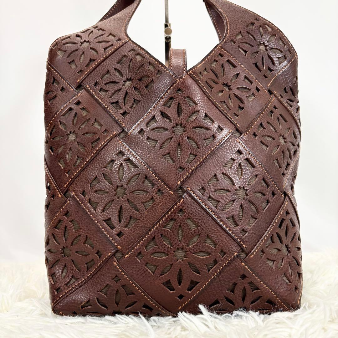 未使用級✨ゲンテン サスティナブルカットワーク 大 トートバッグ A4サイズ対応