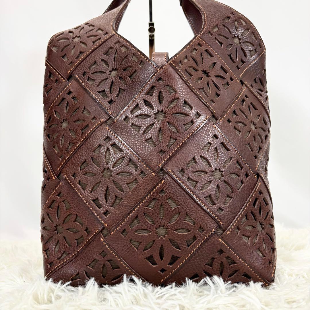 未使用級✨ゲンテン サスティナブルカットワーク 大 トートバッグ A4サイズ対応