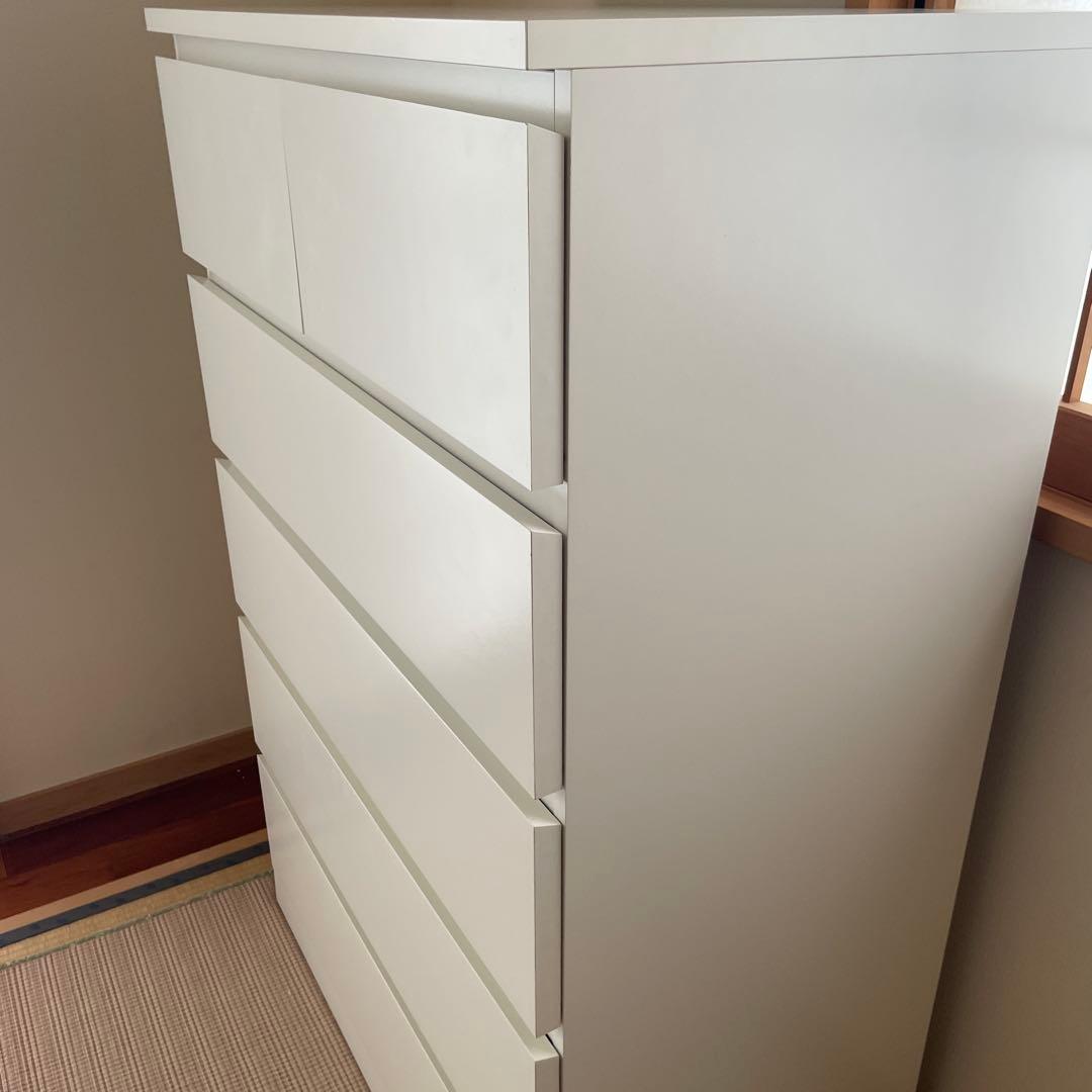【送料込】IKEA マルム チェスト 洋タンス　5段　引き出し6つ