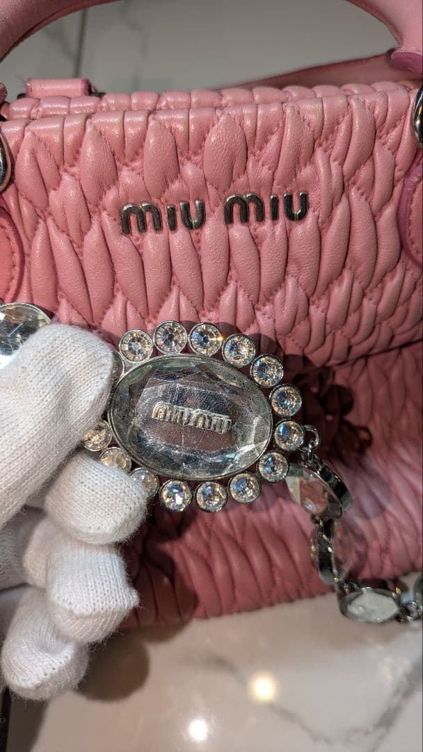 Pen☆chan ナッパ クリスタル ピンク トートバッグ miumiu