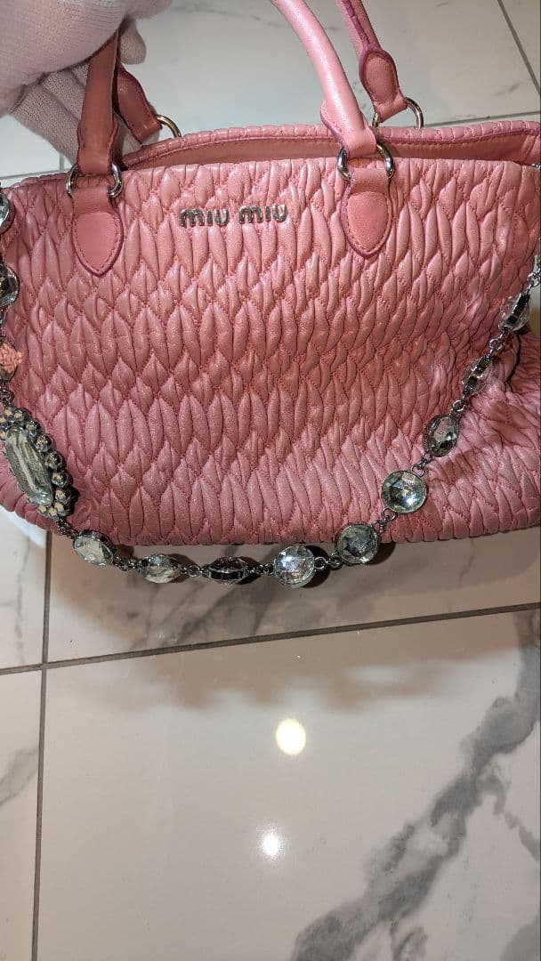 Pen☆chan ナッパ クリスタル ピンク トートバッグ miumiu