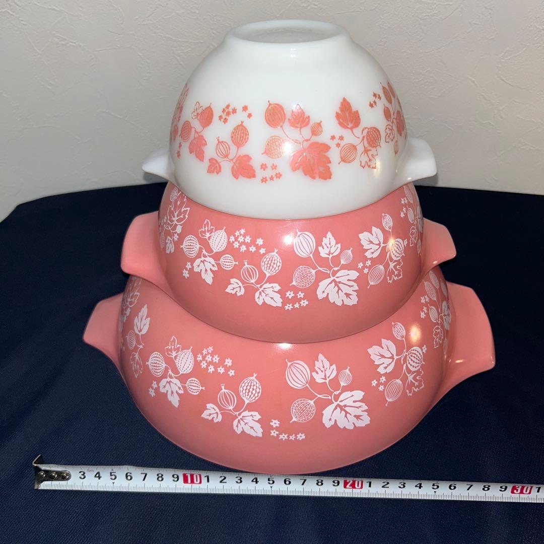 オールドパイレックス　グーズベリーシンデレラボウル　３サイズ