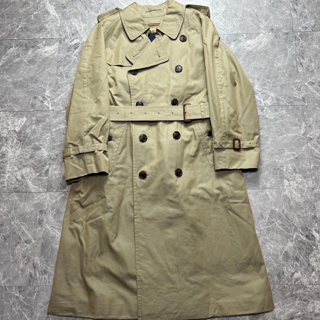 希少　バーバリーロンドン　トレンチコート　カシミヤ　ベルト　ライナー　カーキ