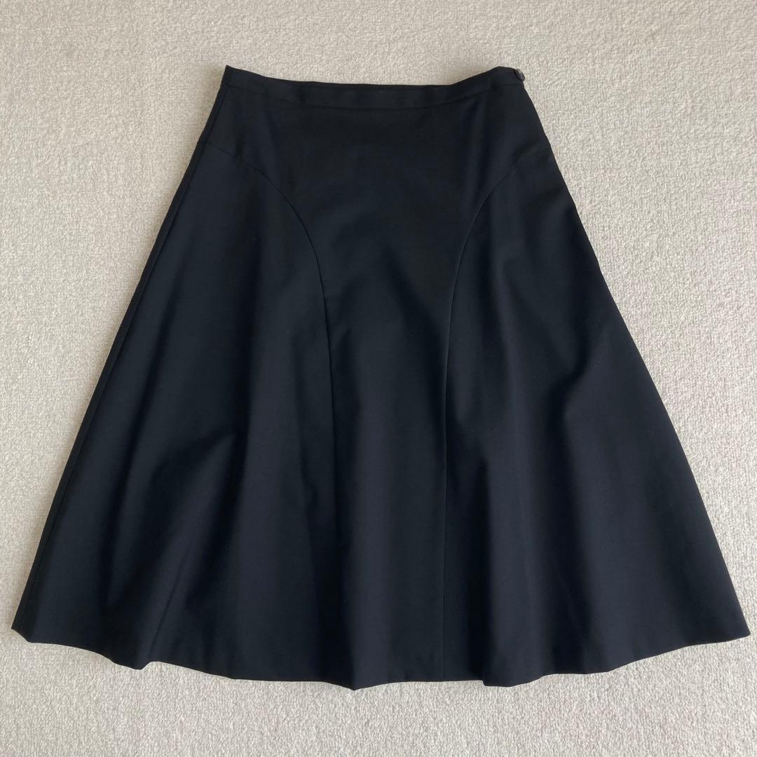 マーガレットハウエル　スカートスーツ セットアップ ブラック フレア