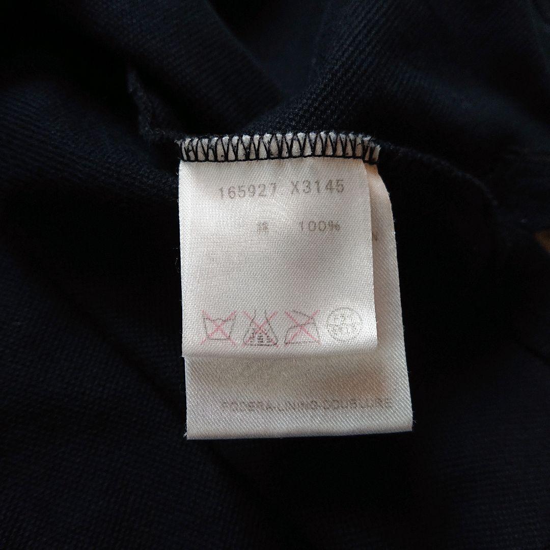 【GUCCI】グッチ シェリーライン フリル 刺繍ロゴ 半袖 ポロシャツ 黒