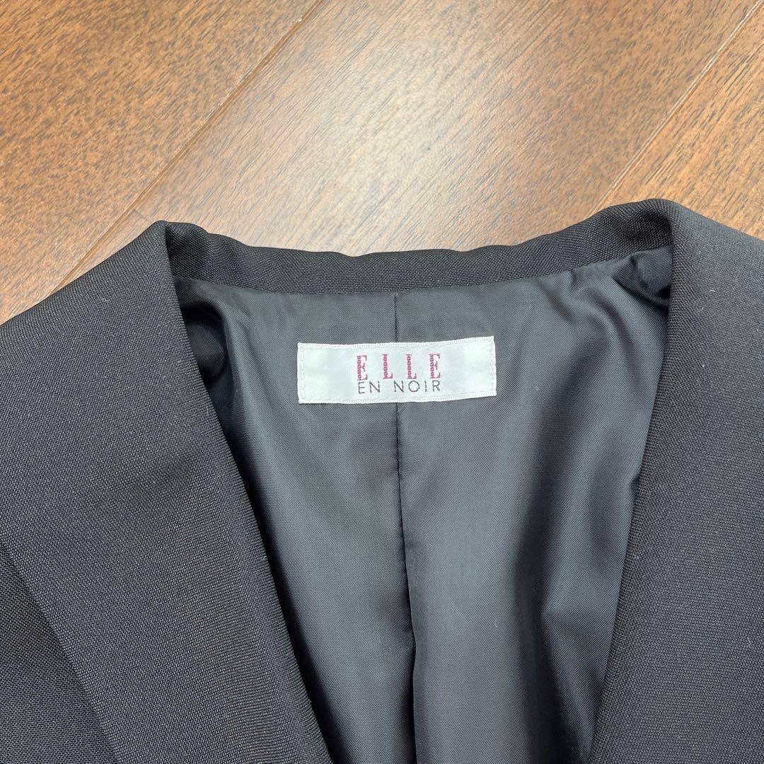 【ELLE EN NOIR】卒園・入学式用子供パンツスーツ黒3点セット女子130