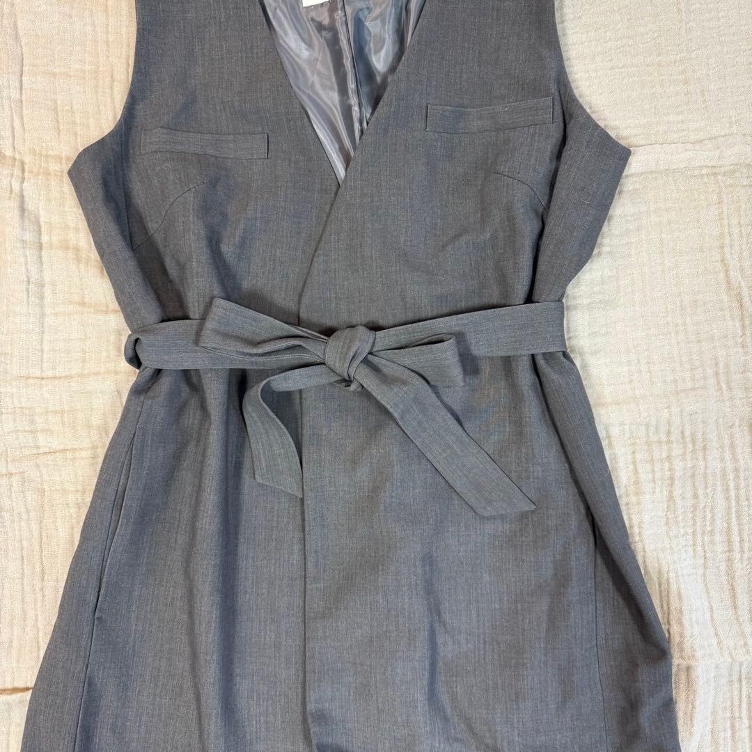 SOEJU ソージュ　現行品　ウールライクロングジレ　ワンピース