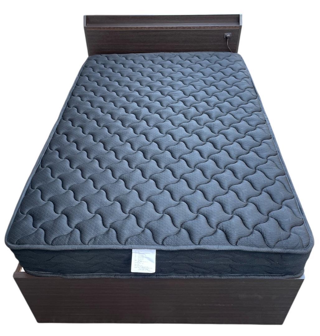 大阪京都限定 美品 ニトリ 4収納 セミダブル ベッドフレーム マットレスセット