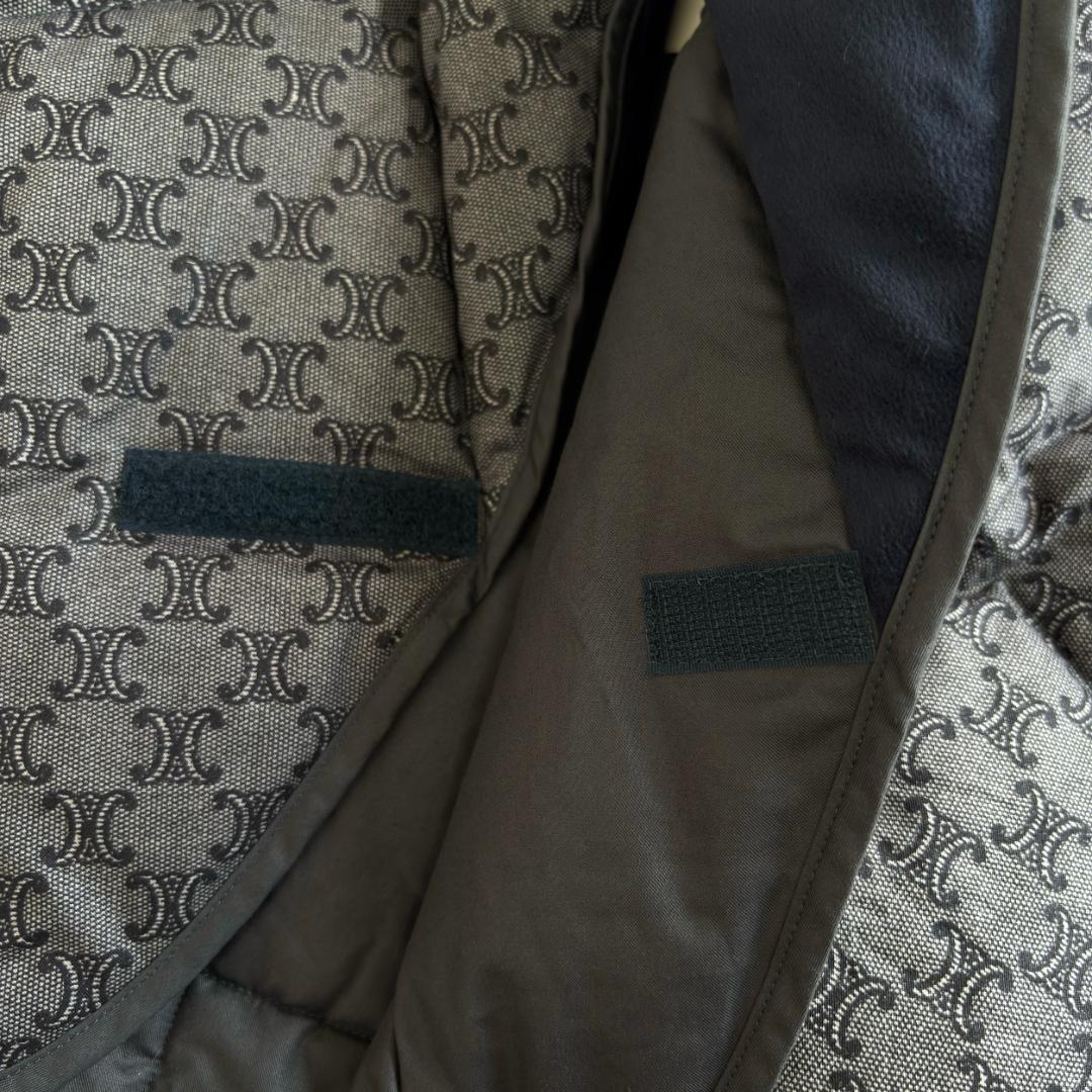 タグ付美品♪セリーヌ マカダム柄 総柄 ダウンベスト グレー sd9