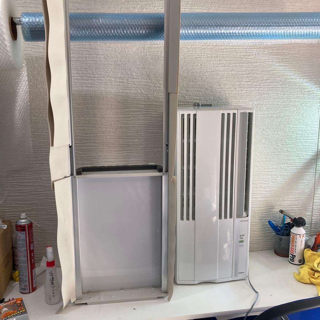 コロナ窓用エアコン CW-F1622R/ 延長枠付き
