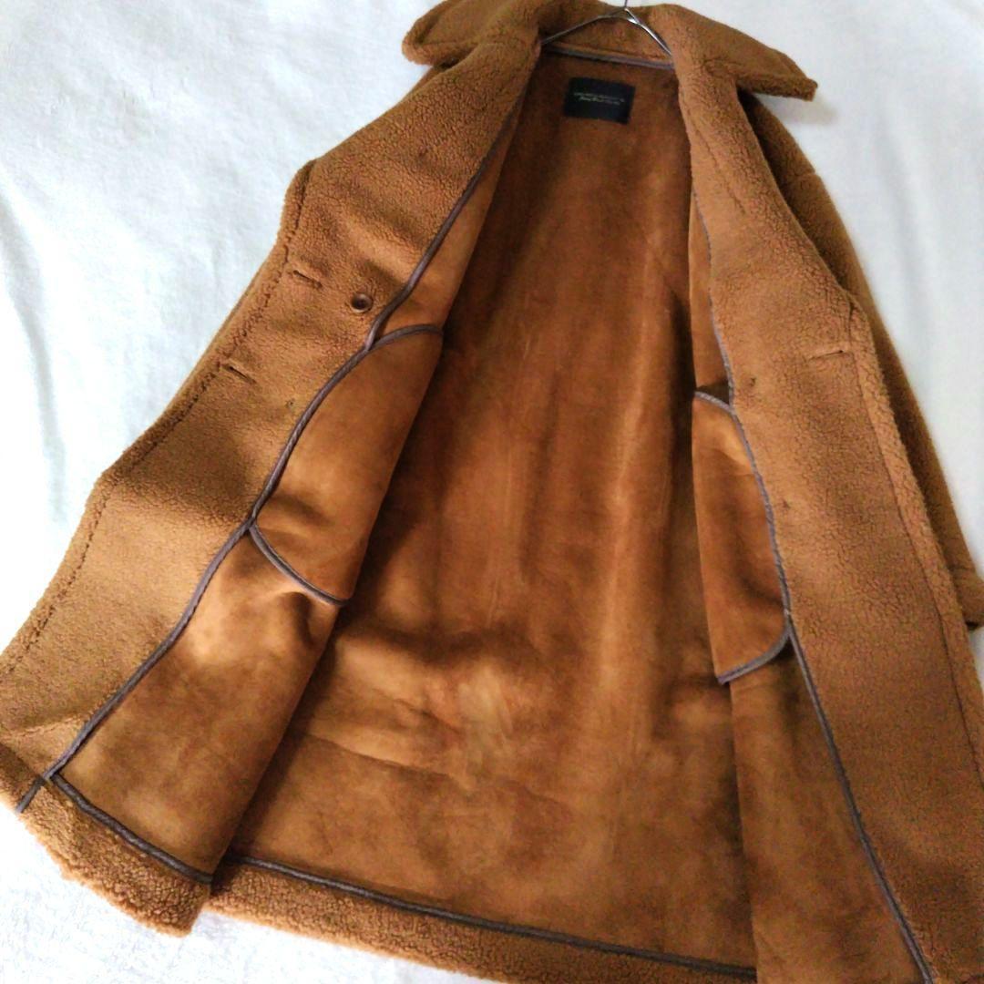 フェリシモ　サニークラウズ　ムートンボアのダブルコート　テディベア　女優襟