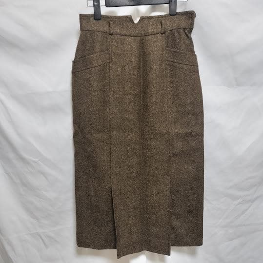 Christian Dior クリスチャンディオール ウールスカート　カーキ