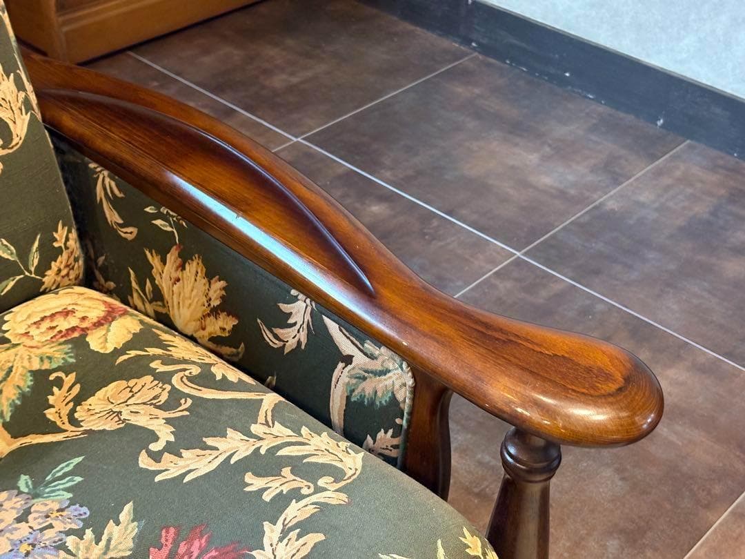 希少　カリモク　コロニアル　ソファベッド　アンティーク　ビンテージ　レトロ　HZ