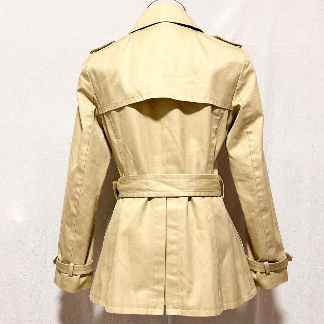 美品 バーバリーブルーレーベル ダブルブレスト トレンチコート スプリングコート