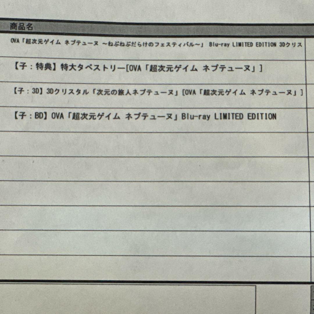 特典付きOVA 超次元ゲイム ネプテューヌ～ねぷねぷだらけのフェスティバル～