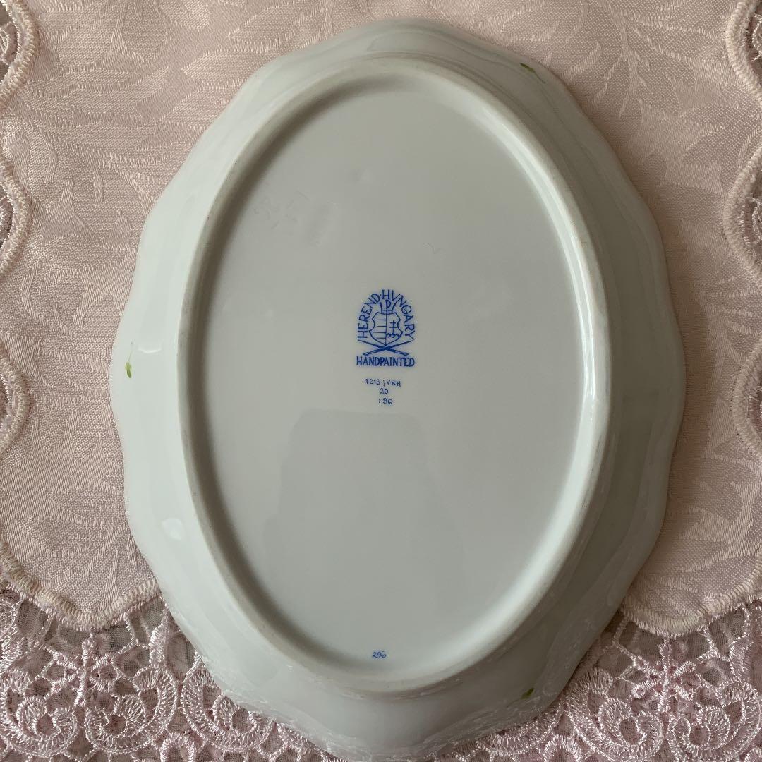 ヘレンド　ウィーンの薔薇　オーバルファンシーディッシュ