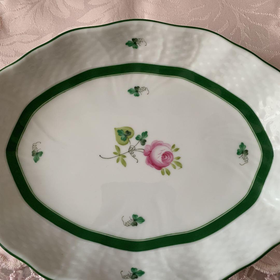 ヘレンド　ウィーンの薔薇　オーバルファンシーディッシュ